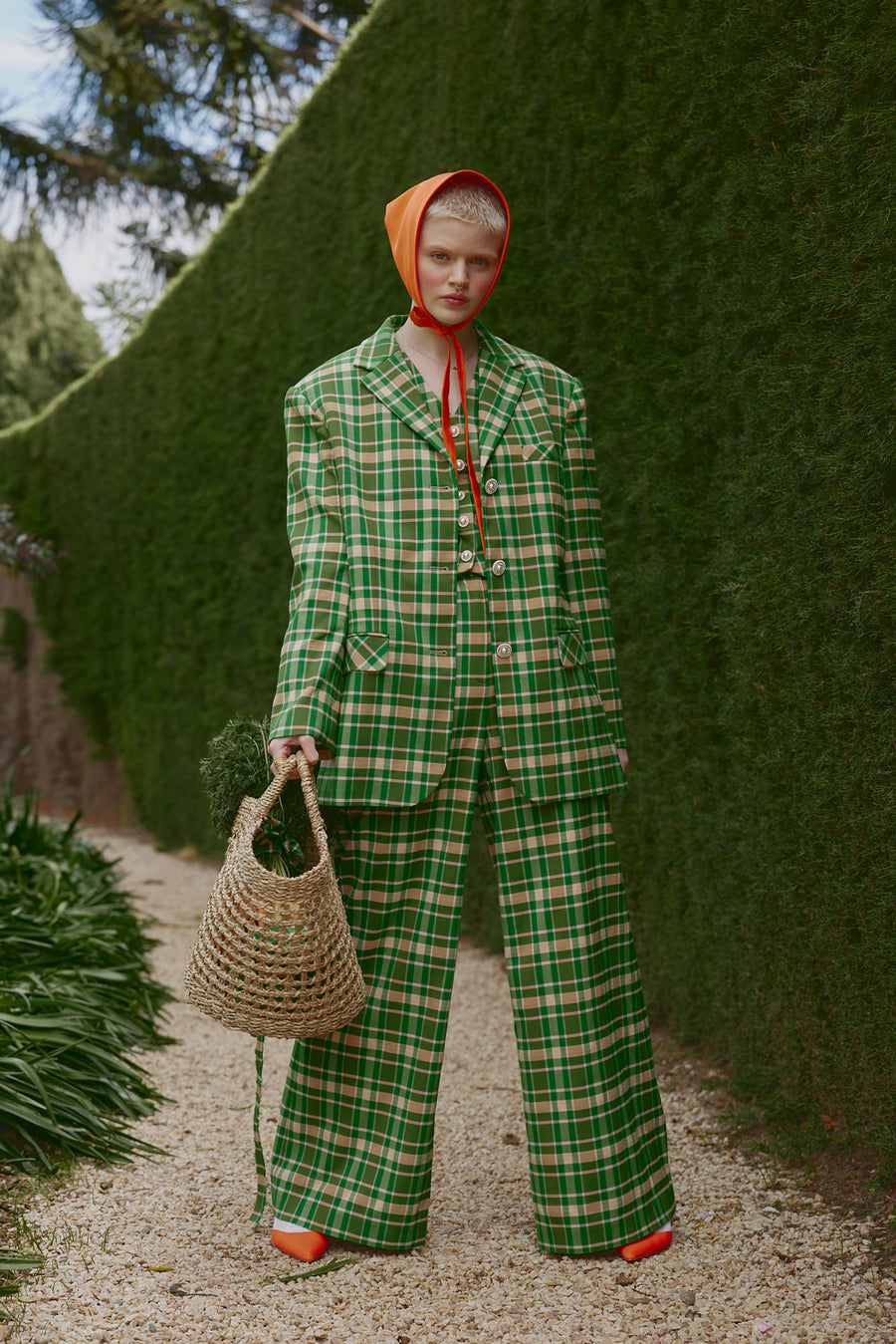 The Verdant suiting set captured in House of Campbell's Spring Summer campaign, In Perpetuity. 