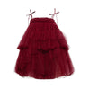 Signature Maurice Tulle Mini Dress in carnelian red by House of Campbell Australia.