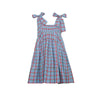 The Mirabel dress in cornflower blue plaid, cotton mini summer dress by House of Campbell