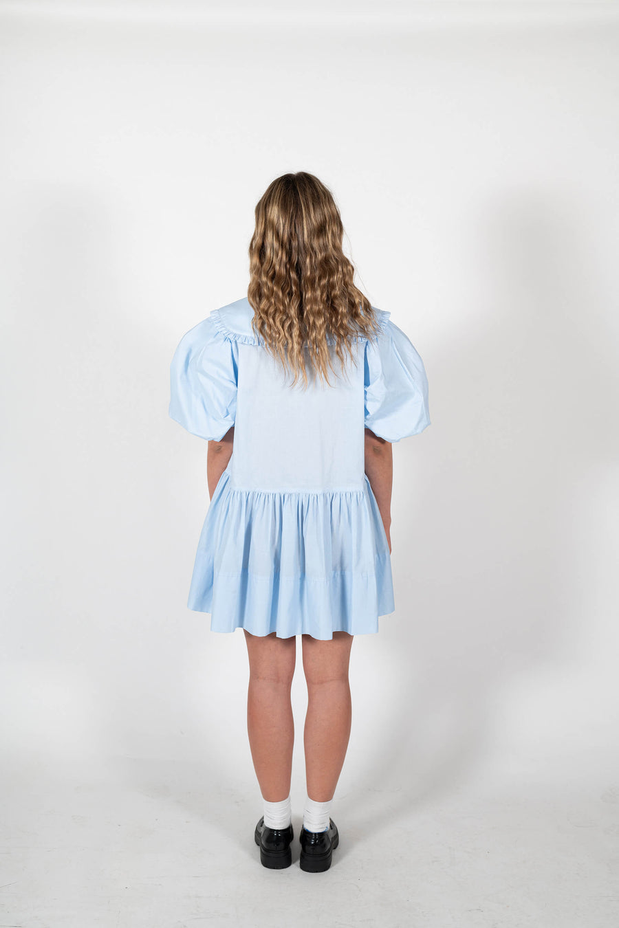Back view of the Hazel Cotton Mini Dress by Australian fashion brand House of Campbell.
